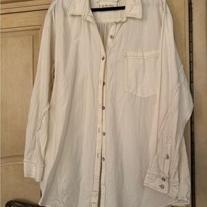 We The Free - beige button up top